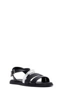 Kadın Siyah Bilekten Tokalı Deri Sandalet | Derimod