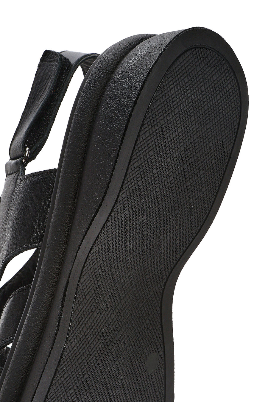 Women's Black Back Strap Leather Sandals