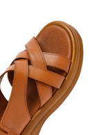 Kadın Taba Arkası Bantlı Deri Sandalet | Derimod