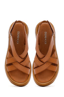 Kadın Taba Arkası Bantlı Deri Sandalet | Derimod