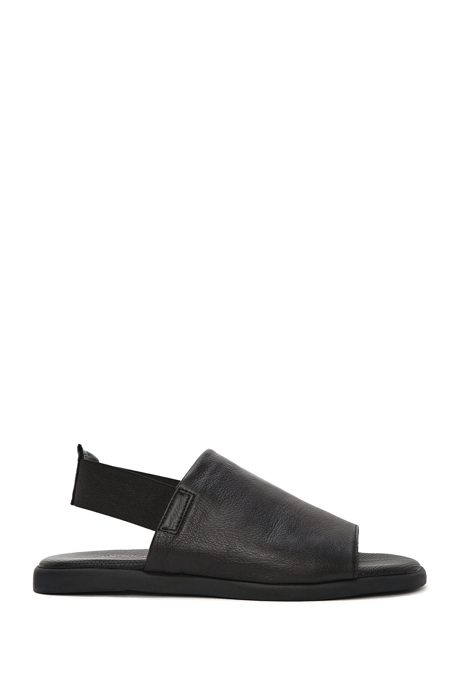 Women's Black Elastic Back Leather Sandals 25SFD351318 | Derimod