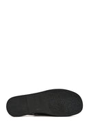 Women's Black Elastic Back Leather Sandals | Derimod