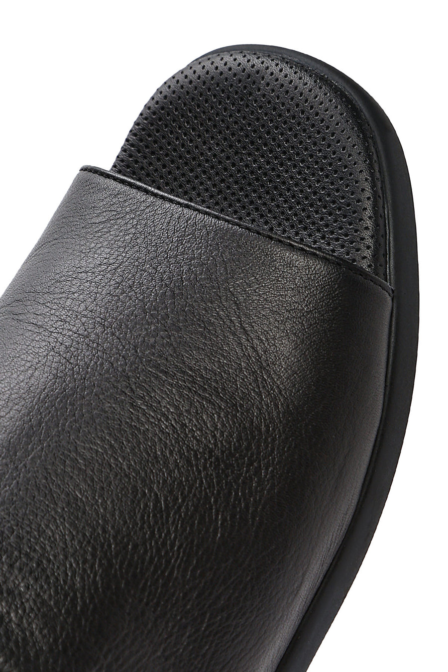 Women's Black Elastic Back Leather Sandals