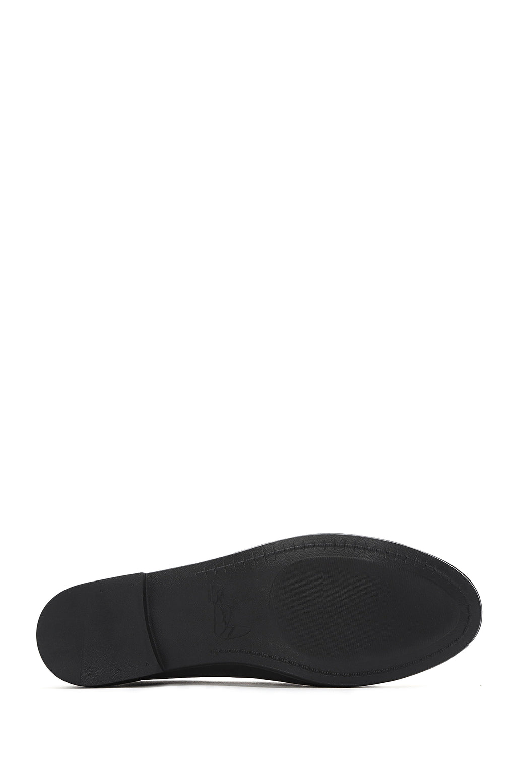 Kadın Siyah Tokalı Deri Loafer