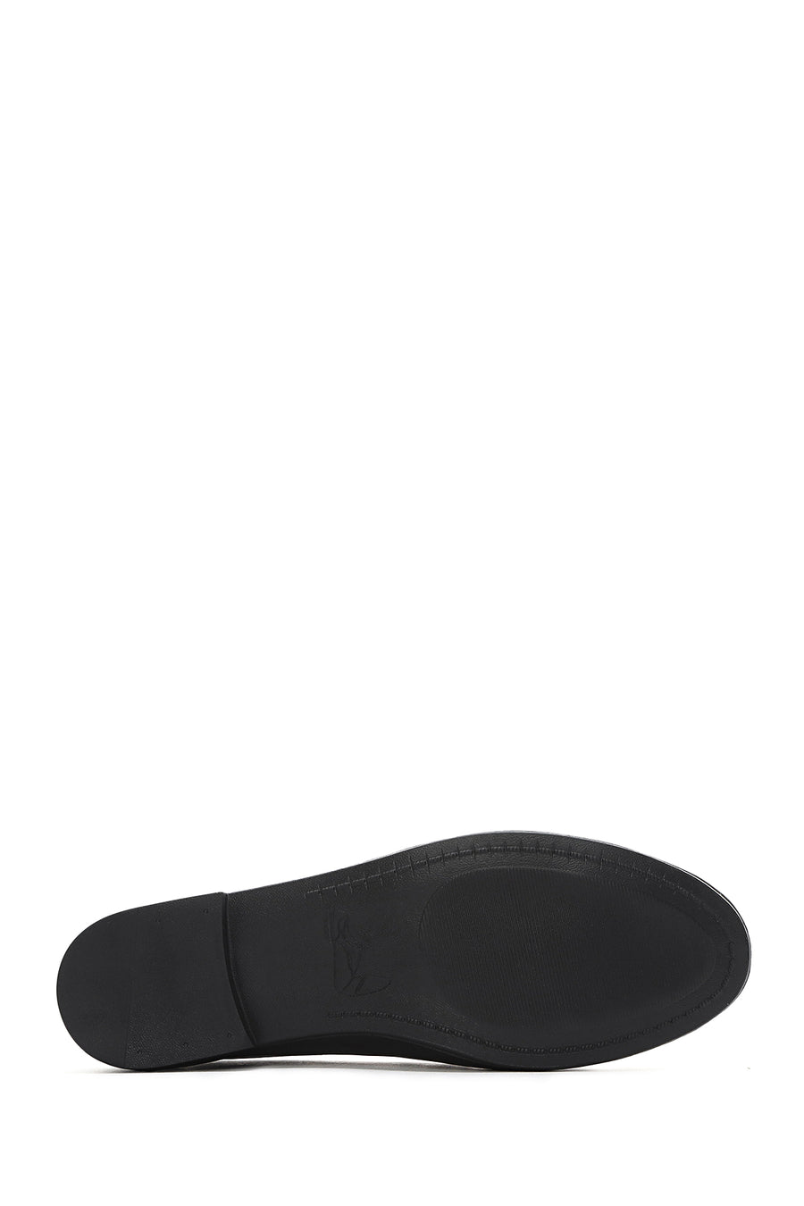 Kadın Siyah Tokalı Deri Loafer