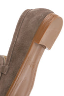 Kadın Vizon Tokalı Süet Deri Loafer | Derimod