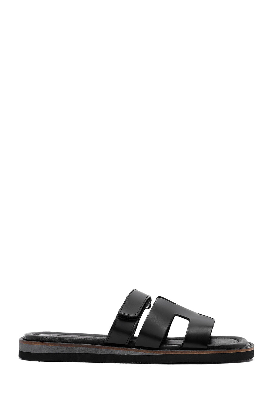 Women's Black Leather Slippers 25SFD360118 | Derimod