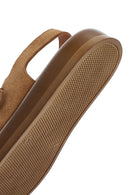 Kadın Vizon Arkadan Tokalı Kalın Tabanlı Süet Deri Sandalet | Derimod