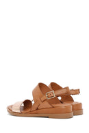 Kadın Taba Bilekten Tokalı Deri Sandalet | Derimod