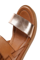 Kadın Taba Bilekten Tokalı Deri Sandalet | Derimod