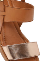 Kadın Taba Bilekten Tokalı Deri Sandalet | Derimod