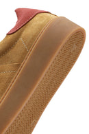 Kadın Taba Bağcıklı Süet Deri Sneaker | Derimod