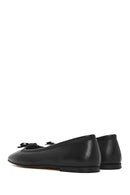 Derimod Flex Kadın Siyah Fiyonklu Deri Babet | Derimod