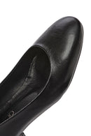 Derimod Flex Women's Black Low Thick Heeled Leather Shoes | Derimod
