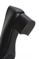 Derimod Flex Women's Black Low Thick Heeled Leather Shoes | Derimod