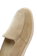 Kadın Bej Süet Deri Comfort Loafer | Derimod
