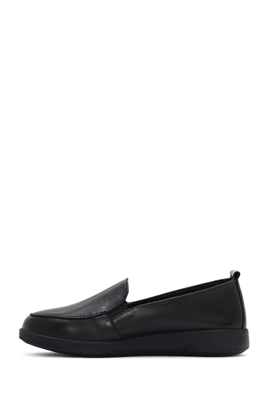 Women's Black Leather Comfort Loafer