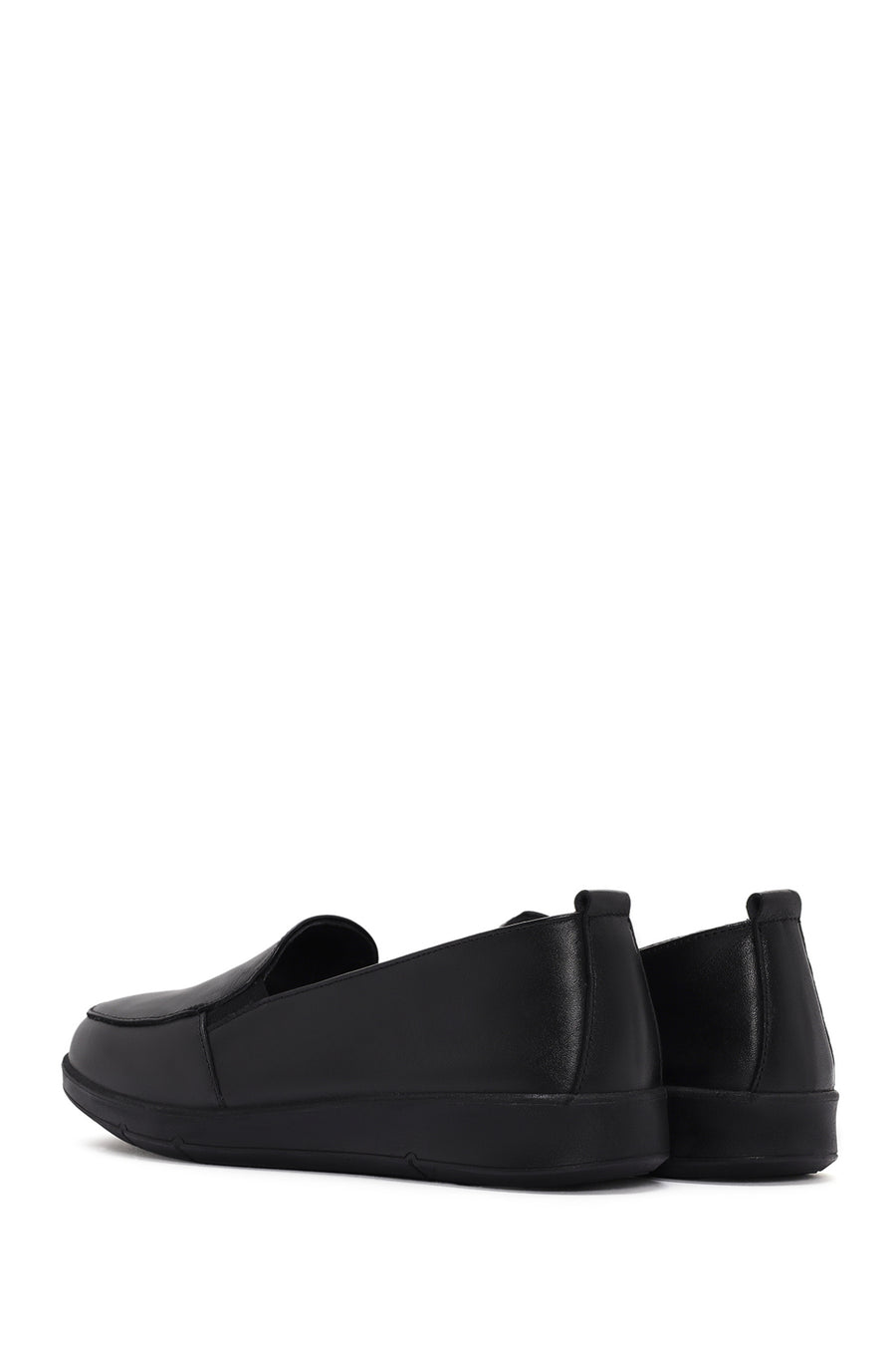 Women's Black Leather Comfort Loafer