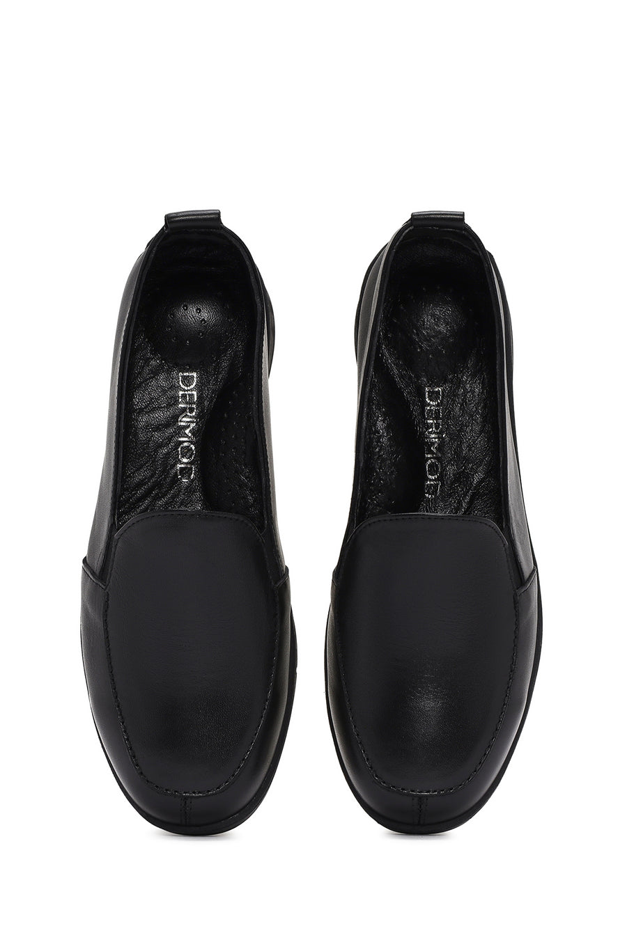 Women's Black Leather Comfort Loafer