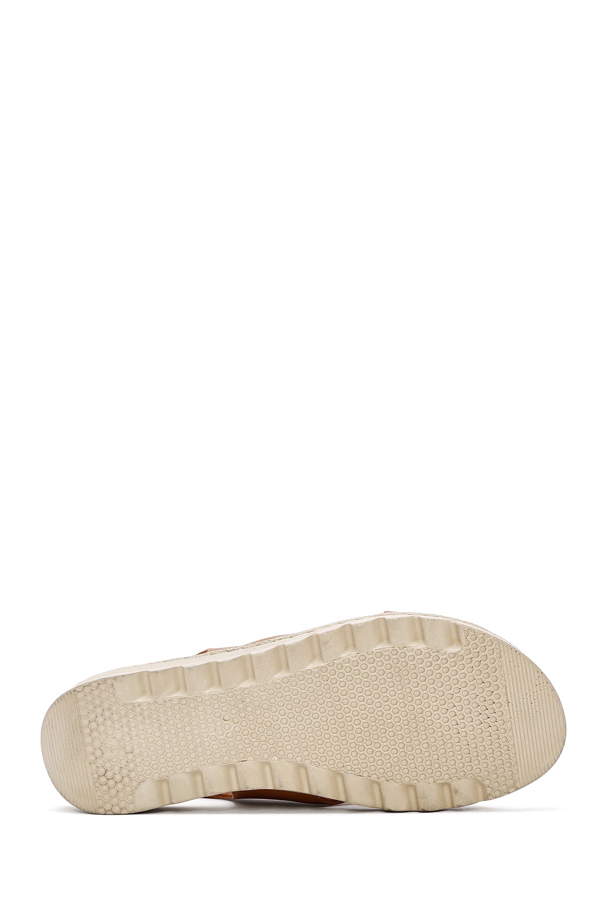 Kadın Taba Tokalı Deri Comfort Sandalet