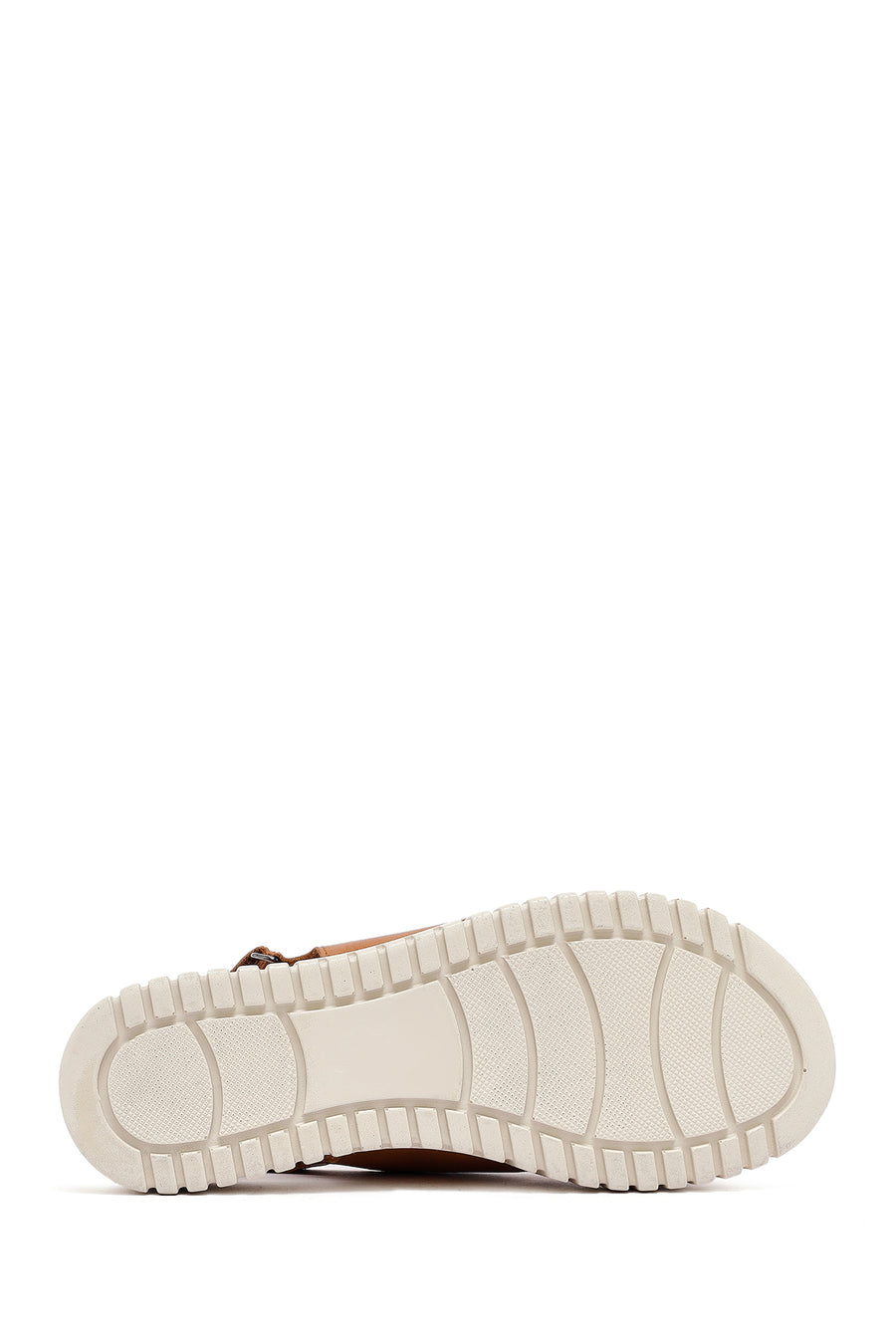 Women's Brown Thick Soled Leather Comfort Sandals