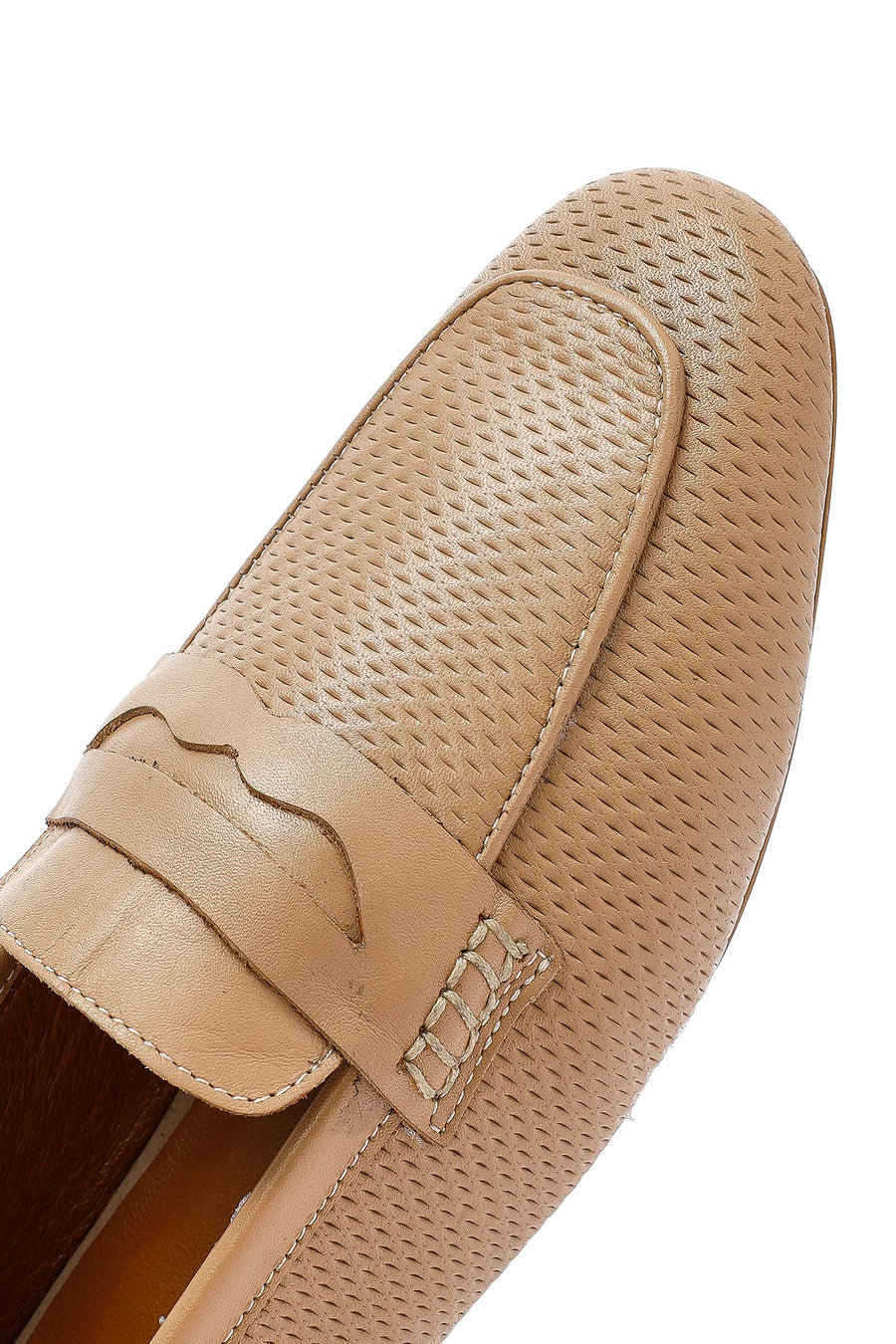 Women's Beige Leather Loafer