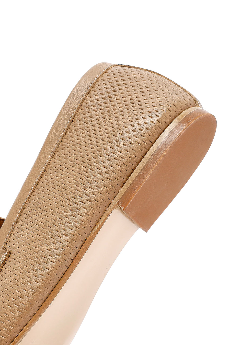 Women's Beige Leather Loafer