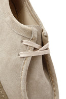 Kadın Bej Süet Deri Maskülen Ayakkabı | Derimod