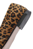 Women's Leopard Strap Leather Ballerina | Derimod