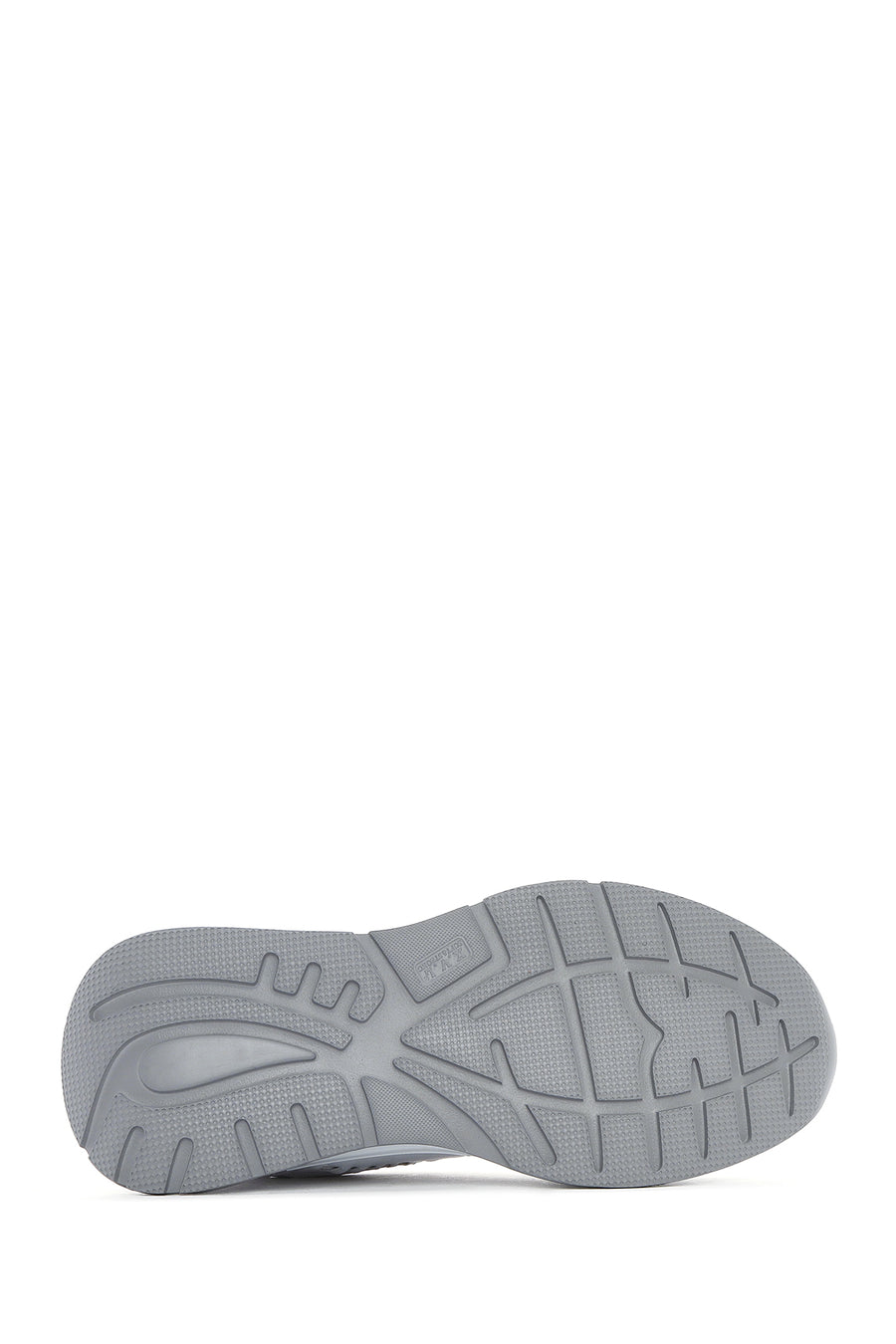 Women's White Lace-up Thick-Sole Leather Sneaker