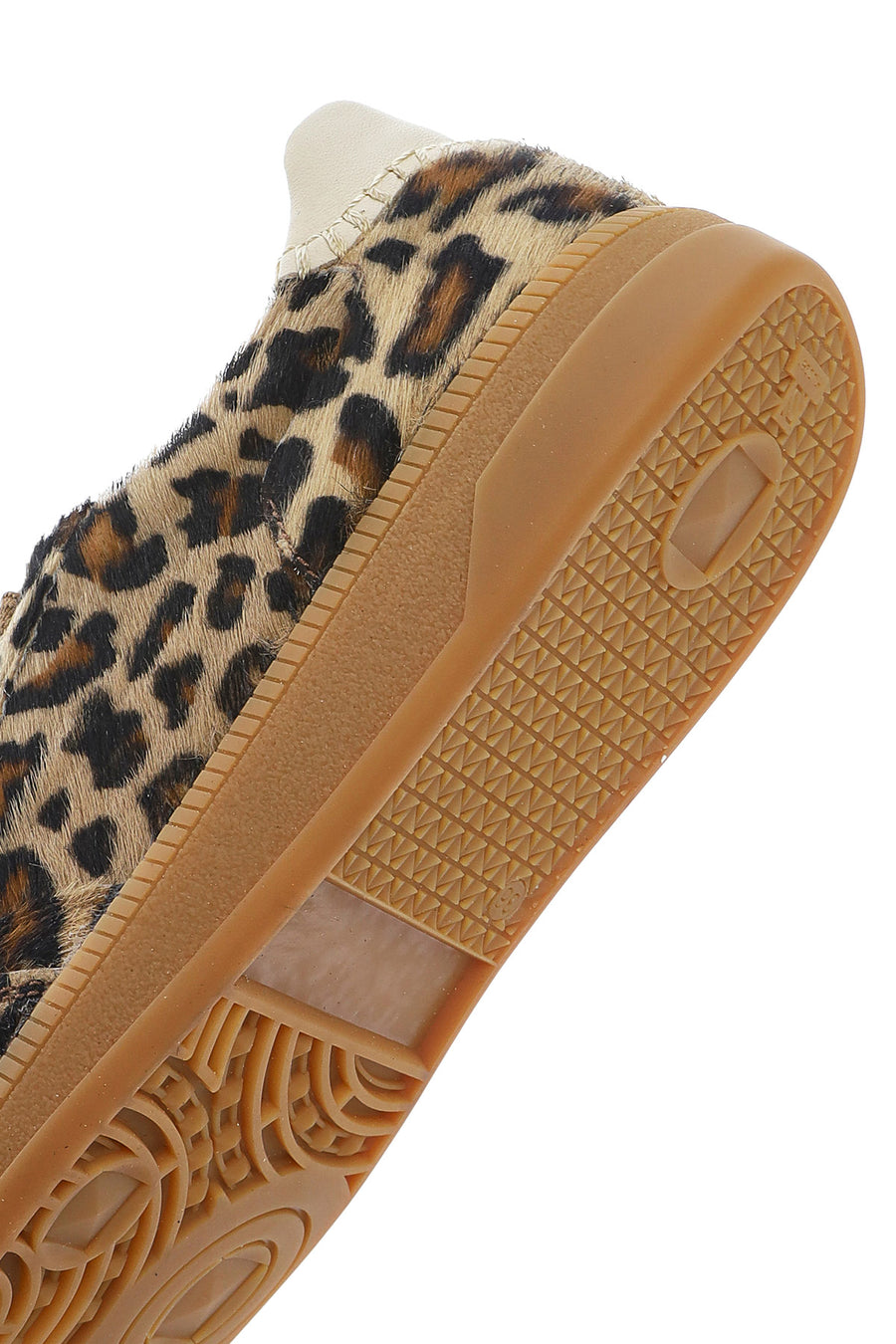 Women's Leopard Lace-Up Leather Sneakers