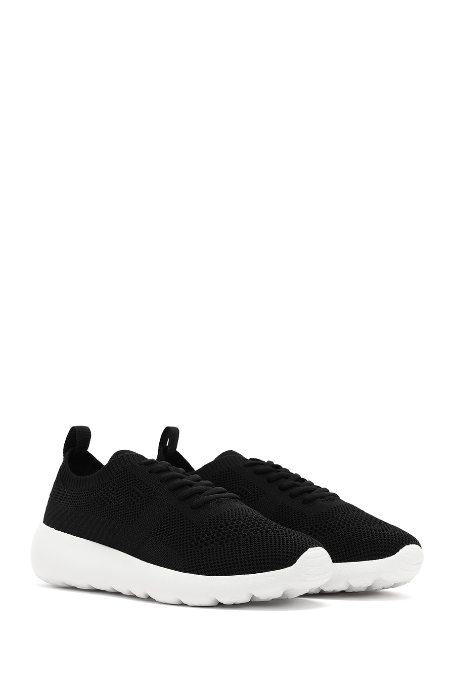 Derimod Zero Women's Black Lace-Up Thick Soled Sneaker
