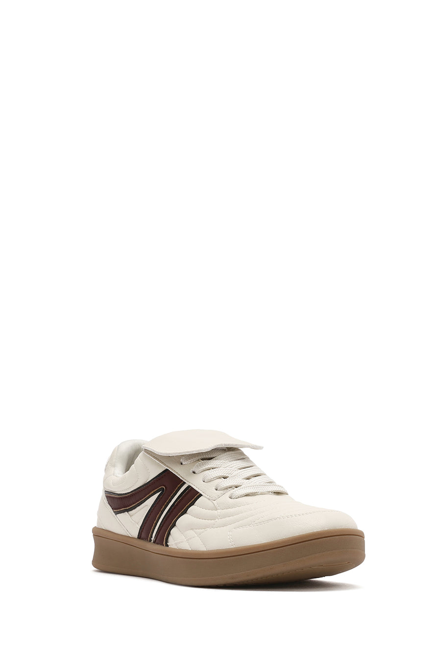 Kadın Bej Bağcıklı Sneaker