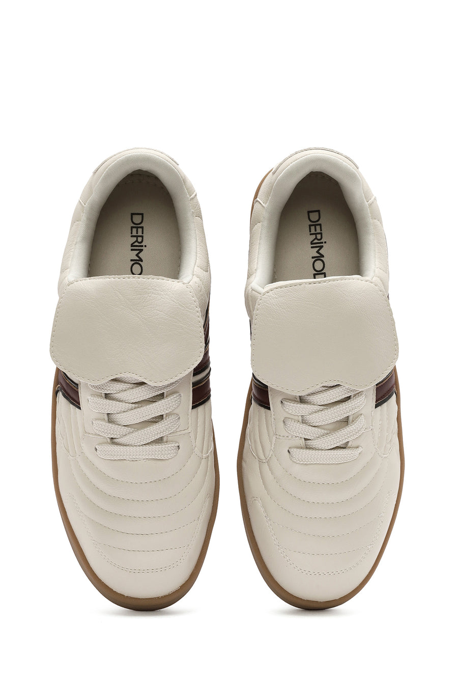 Kadın Bej Bağcıklı Sneaker