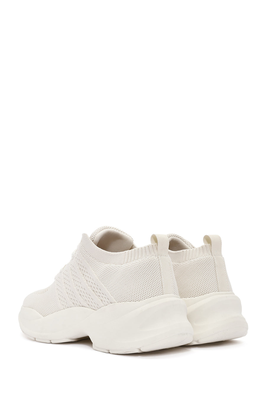 Derimod Zero Women's Beige Lace-Up Thick-Sole Sneakers