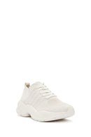 Derimod Zero Kadın Bej Bağcıklı Kalın Tabanlı Sneaker | Derimod