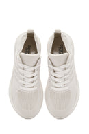 Derimod Zero Kadın Bej Bağcıklı Kalın Tabanlı Sneaker | Derimod