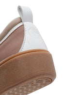 ACBC x Derimod Women's Pink Lace-Up Suede Sneakers | Derimod