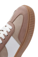ACBC x Derimod Women's Pink Lace-Up Suede Sneakers | Derimod