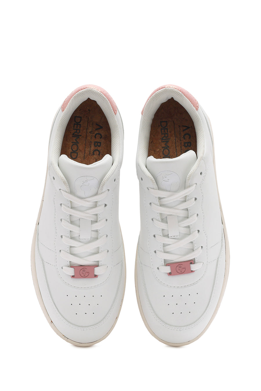 ACBC x Derimod Women's White Lace-Up Sneakers