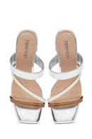 Kadın Bronz Kısa Kalın Topuklu Metalik Terlik | Derimod