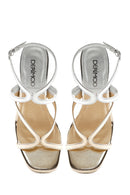 Kadın Altın Bilekten Tokalı Metalik İnce Topuklu Sandalet | Derimod