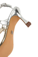 Kadın Altın Bilekten Tokalı Metalik İnce Topuklu Sandalet | Derimod