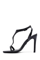 Kadın Siyah Bilekten Tokalı Yüksek İnce Topuklu Sandalet | Derimod