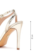 Kadın Altın Bilekten Tokalı Yüksek İnce Topuklu Metalik Sandalet | Derimod