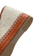 Kadın Taba Bilekten Tokalı Dolgu Topuklu Espadril Sandalet | Derimod