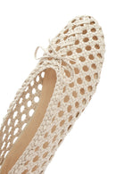 Kadın Krem Örgülü Babet | Derimod