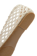 Kadın Krem Örgülü Babet | Derimod