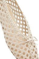 Kadın Krem Örgülü Babet | Derimod