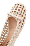 Kadın Bej Örgülü Babet | Derimod